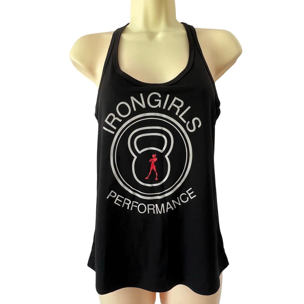 Iron Girls Performance Alo Sport Black Racer Back Tank Top Size XS Workout Gym